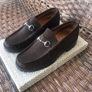 Gucci Women’s Brown Suede Horsebit Loafers, sz 7.5